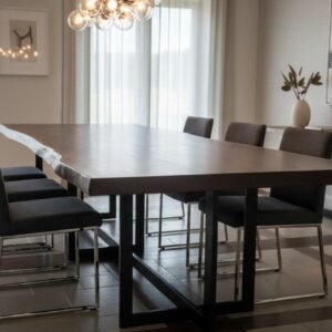 Mason Base Live Edge Dining Table